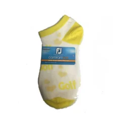 FootJoy Women's ComfortSof Low Cut Heart Print Fashion Sock -Golf Bag Sales footjoy womens comfortsof low cut heart print fashion sock white yellow 01 47277.1671656279