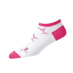 FootJoy Women's ComfortSof Low Cut Martini Print Fashion Sock 9 FootJoy Women's ComfortSof Low Cut Martini Print Fashion Sock -Golf Bag Sales footjoy womens comfortsof low cut martini print fashion sock white pink 01 69185.1671653580