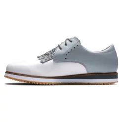 FootJoy Women's FJ Sport Retro Golf Shoes - Previous Season Style -Golf Bag Sales footjoy womens fj sport retro golf shoes white light gray charcoal 02 79856.1657651449