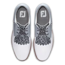 FootJoy Women's FJ Sport Retro Golf Shoes - Previous Season Style -Golf Bag Sales footjoy womens fj sport retro golf shoes white light gray charcoal 03 78171.1657651449