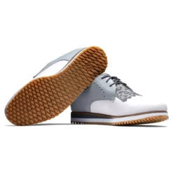 FootJoy Women's FJ Sport Retro Golf Shoes - Previous Season Style -Golf Bag Sales footjoy womens fj sport retro golf shoes white light gray charcoal 06 33981.1657651449