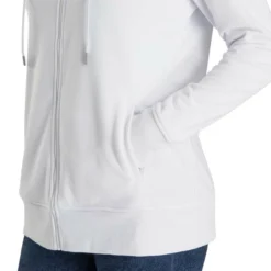 FootJoy Women's Full-Zip Hoodie - Prior Generation -Golf Bag Sales footjoy womens full zip hoodie white 04 33102.1633109708
