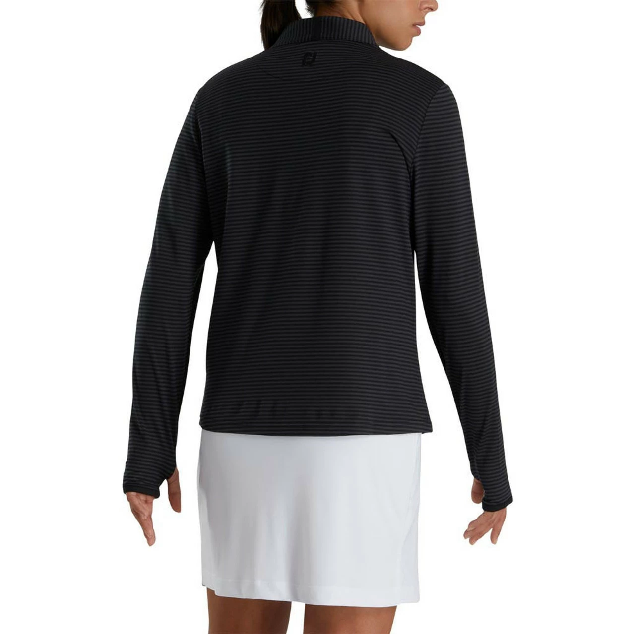 FootJoy Women's Half-Zip Tonal Stripe Mid-Layer 5 FootJoy Women's Half-Zip Tonal Stripe Mid-Layer - Image 5