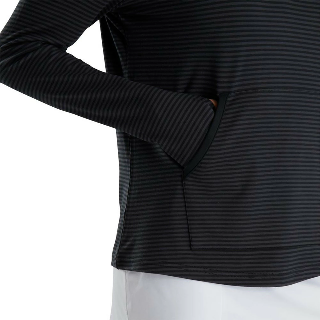 FootJoy Women's Half-Zip Tonal Stripe Mid-Layer 8 FootJoy Women's Half-Zip Tonal Stripe Mid-Layer - Image 8