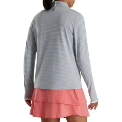 FootJoy Women's Half-Zip Tonal Stripe Mid-Layer 53 FootJoy Women's Half-Zip Tonal Stripe Mid-Layer -Golf Bag Sales footjoy womens half zip tonal stripe mid layer grey 03 84619.1676596849