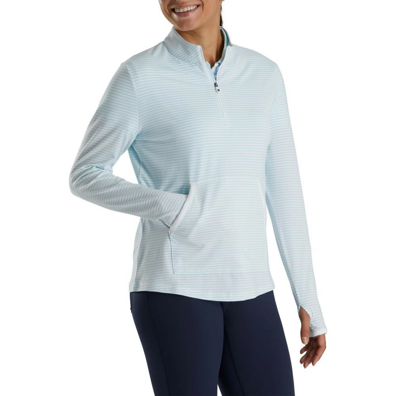 FootJoy Women's Half-Zip Tonal Stripe Mid-Layer 27 FootJoy Women's Half-Zip Tonal Stripe Mid-Layer - Image 27