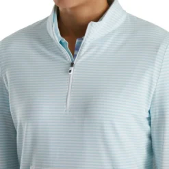 FootJoy Women's Half-Zip Tonal Stripe Mid-Layer 62 FootJoy Women's Half-Zip Tonal Stripe Mid-Layer -Golf Bag Sales footjoy womens half zip tonal stripe mid layer sky 04 47294.1676583533