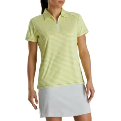 FootJoy Women's Heather Stripe Polo -Golf Bag Sales footjoy womens heather stripe polo citrus 02 27872.1631901194