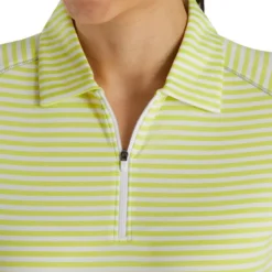 FootJoy Women's Heather Stripe Polo -Golf Bag Sales footjoy womens heather stripe polo citrus 04 19865.1631901195