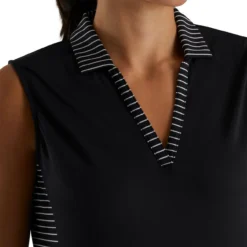 FootJoy Women's Open Placket Sleeveless Polo 19 FootJoy Women's Open Placket Sleeveless Polo -Golf Bag Sales footjoy womens open placket sleeveless polo black 04 12476.1673285373
