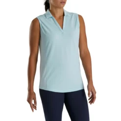 FootJoy Women's Open Placket Sleeveless Polo 21 FootJoy Women's Open Placket Sleeveless Polo -Golf Bag Sales footjoy womens open placket sleeveless polo sky 02 24343.1673285373