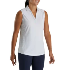 FootJoy Women's Open Placket Sleeveless Polo 25 FootJoy Women's Open Placket Sleeveless Polo -Golf Bag Sales footjoy womens open placket sleeveless polo white 02 53945.1673285373