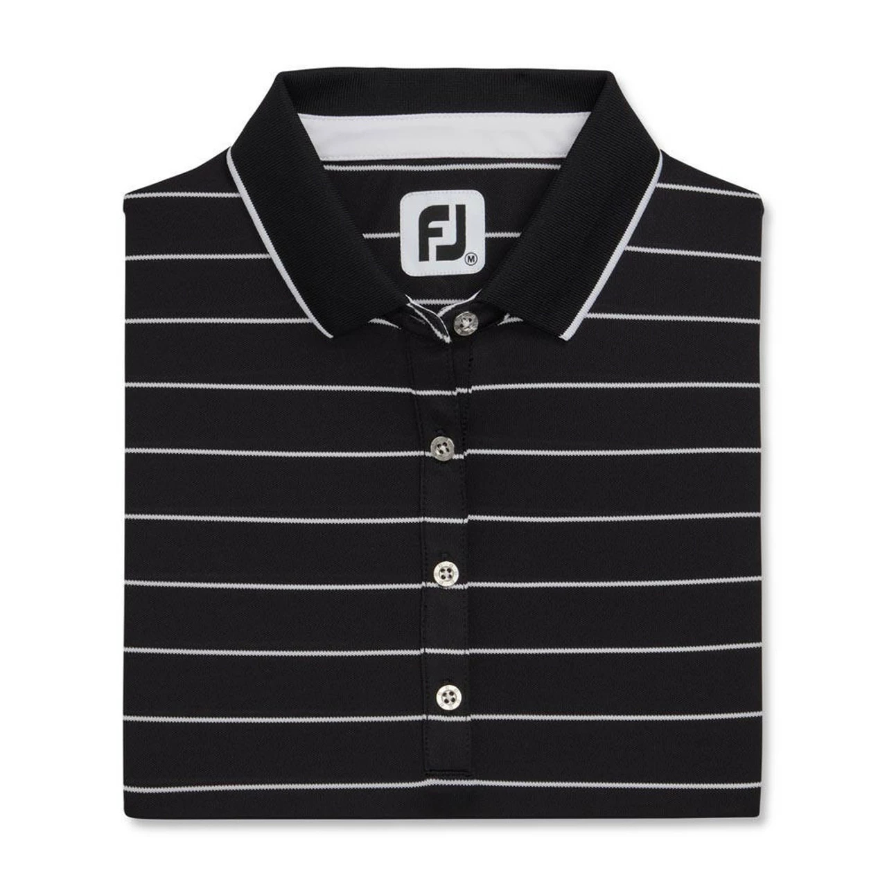 FootJoy Women's Pique Pinstripe Half Sleeve Polo 8 FootJoy Women's Pique Pinstripe Half Sleeve Polo - Image 8
