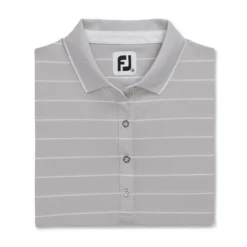 FootJoy Women's Pique Pinstripe Half Sleeve Polo 11 FootJoy Women's Pique Pinstripe Half Sleeve Polo -Golf Bag Sales footjoy womens pique pinstripe half sleeve polo light grey heather 04 93987.1673903510