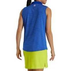 FootJoy Women's Sleeveless Pinstripe Polo -Golf Bag Sales footjoy womens sleeveless pinstripe polo cobalt 03 56851.1633122943