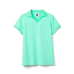 FootJoy Women's Stretch Lisle End On End Open Collar Polo 7 FootJoy Women's Stretch Lisle End On End Open Collar Polo -Golf Bag Sales footjoy womens stretch lisle end on end open collar polo spearmint 01 36663.1633379496