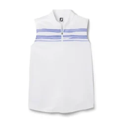 FootJoy Women's Watercolor Block Sleeveless Polo -Golf Bag Sales footjoy womens watercolor block sleeveless polo white violet 01 17778.1676583571