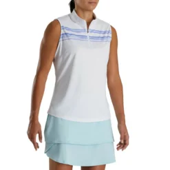 FootJoy Women's Watercolor Block Sleeveless Polo -Golf Bag Sales footjoy womens watercolor block sleeveless polo white violet 02 63811.1676586341