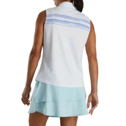 FootJoy Women's Watercolor Block Sleeveless Polo -Golf Bag Sales footjoy womens watercolor block sleeveless polo white violet 03 58852.1676591746
