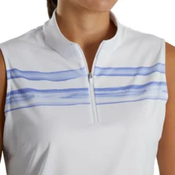 FootJoy Women's Watercolor Block Sleeveless Polo -Golf Bag Sales footjoy womens watercolor block sleeveless polo white violet 04 53229.1676597864