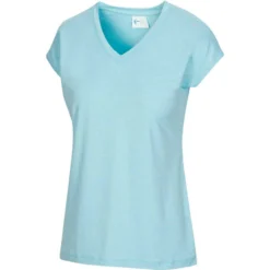 Greg Norman Women's Annie V-Neck -Golf Bag Sales greg norman womens annie v neck pure aqua heather 01 33615.1671482446