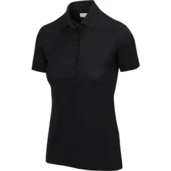 Greg Norman Women's Freedom Micro Pique Short Sleeve Polo -Golf Bag Sales greg norman womens freedom micro pique short sleeve polo black 01 1 61178.1659043412