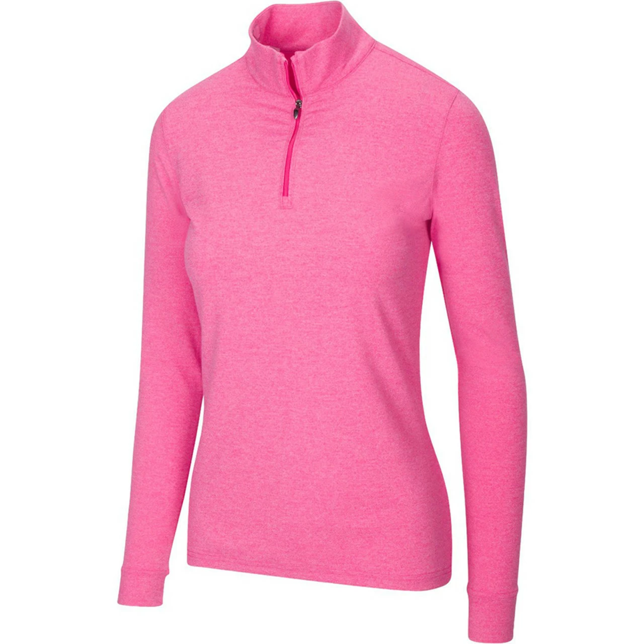 Greg Norman Women's Peached Heather 1/4 Zip 1 Greg Norman Women's Peached Heather 1/4 Zip
