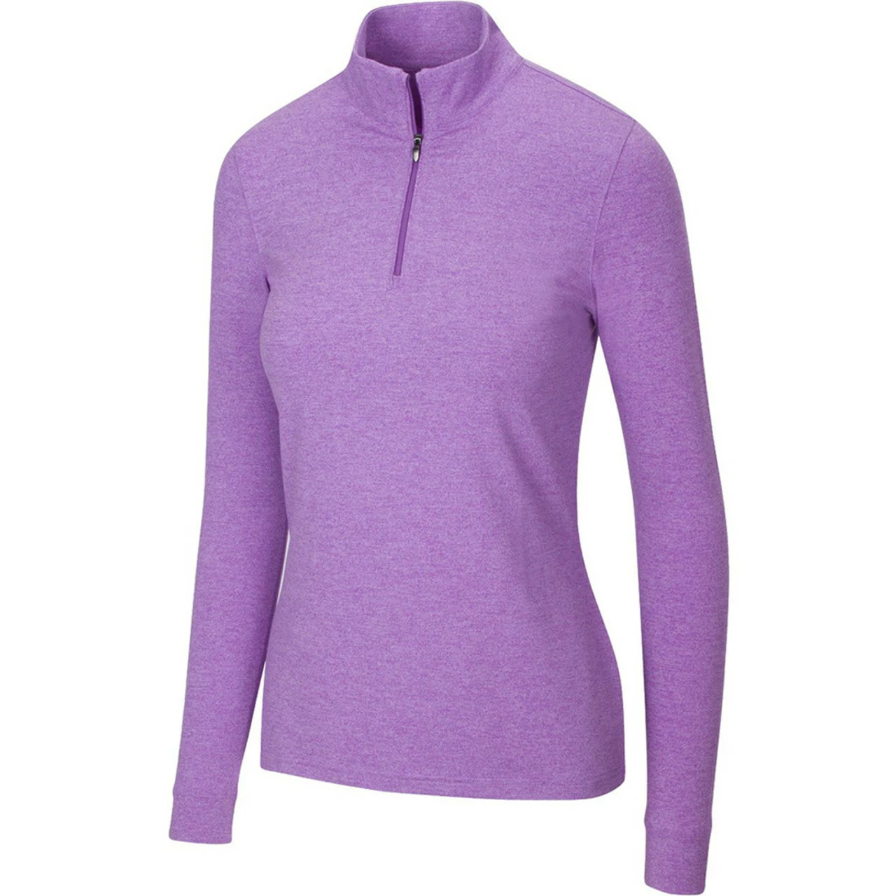 Greg Norman Women's Peached Heather 1/4 Zip 2 Greg Norman Women's Peached Heather 1/4 Zip - Image 2