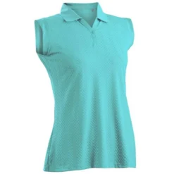 Nancy Lopez Grace Sleeveless Polo -Golf Bag Sales nancy lopez grace sleeveless polo aqua 01 73180.1633541705