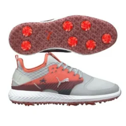 Puma Men's Limited Edition Ignite PWRADAPT Caged Palms Golf Shoes - High Rise/Georgia Peach/Zinfandel