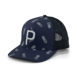 Puma Pineapple Trucker P Hat -Golf Bag Sales puma pineapple trucker p hat navy blazer flat light gray 01 48947.1678814880