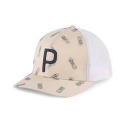 Puma Pineapple Trucker P Hat -Golf Bag Sales puma pineapple trucker p hat white pepper navy blazer 01 56386.1678814879