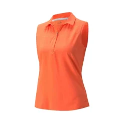 Puma Women's Harding Sleeveless Polo -Golf Bag Sales puma womens harding sleeveless polo hot coral 01 02737.1645122649