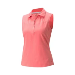 Puma Women's Harding Sleeveless Polo -Golf Bag Sales puma womens harding sleeveless polo rapture rose 01 01453.1649187521