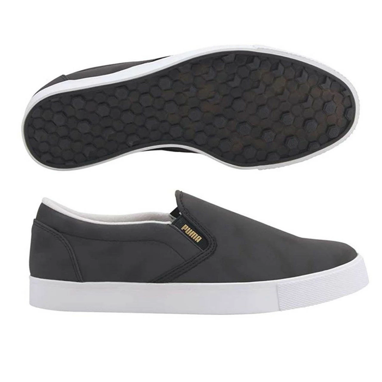 Puma Women's Tustin Slip-On Golf Shoes - Black/Team Gold 1 Puma Women's Tustin Slip-On Golf Shoes - Black/Team Gold