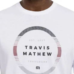 Travis Mathew Secondary School Tee -Golf Bag Sales travis mathew secondary school tee white 03 29244.1671654434