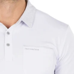 Travis Mathew Snowy Days Polo -Golf Bag Sales travis mathew snowy days polo white 03 84237.1671652383